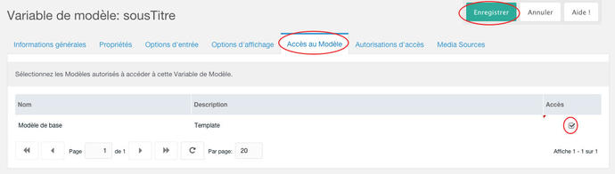 Créer une variable de modèle MODX