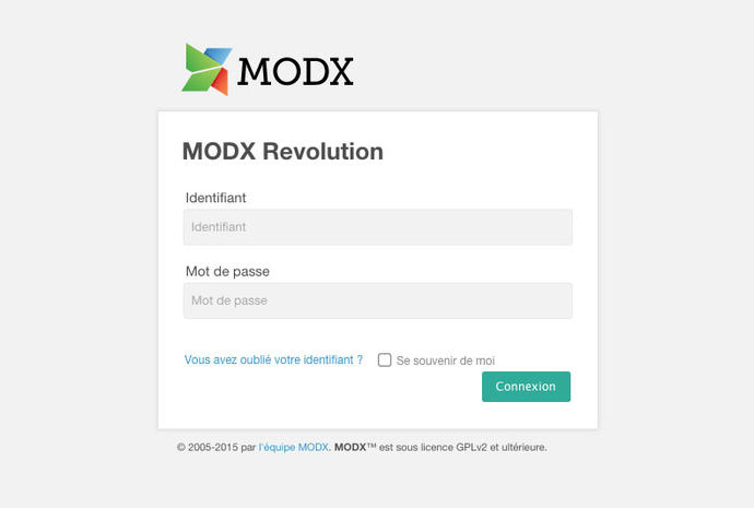 Installation de MODX - étape 8